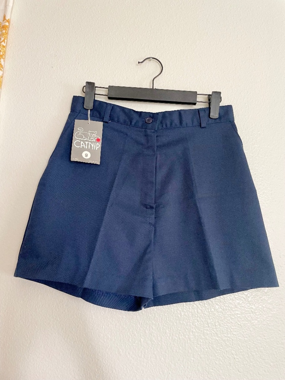 Deadstock Navy Pleated Skort Shorts Made in USA